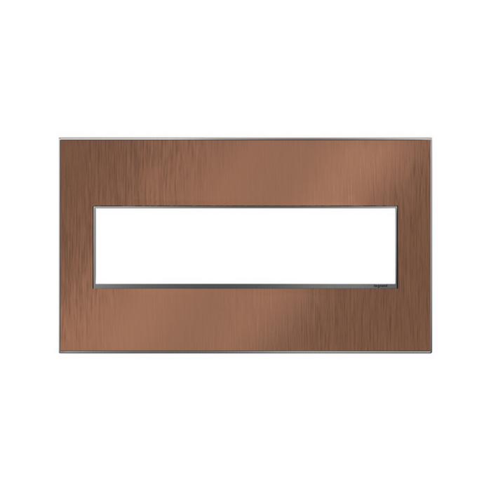 Adorne AWM Screwless Wall Plate, Copper - 4 Gang