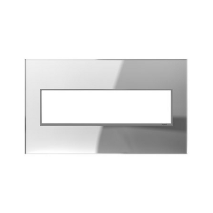 Adorne AWM Screwless Wall Plate, Mirror - 4 Gang