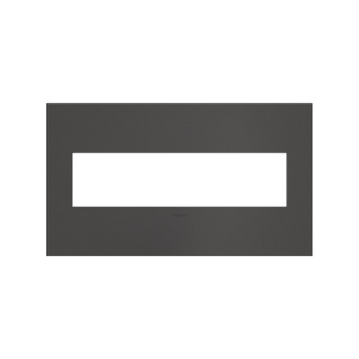 Adorne AWC Screwless Wall Plate, Brushed Black Nickel - 4 Gang