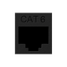 Adorne AC6RJ45 Cat 6 RJ45 Data Insert - Graphite