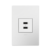 Adorne ARUSB2AA6 3.1A Ultra-Fast USB Type-A/A Outlet Module - White