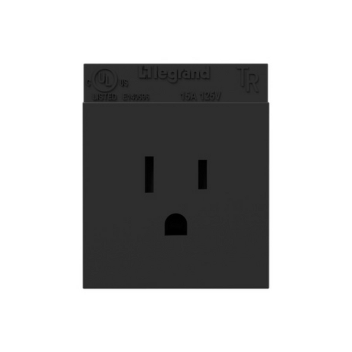 Adorne ARTR151 15A Single Tamper-Resistant Outlet, 125V - Graphite