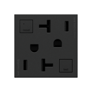 Adorne AGFTR2202 Tamper-Resistant 20A Duplex Self-Test GFCI Receptacles, 125V - Graphite