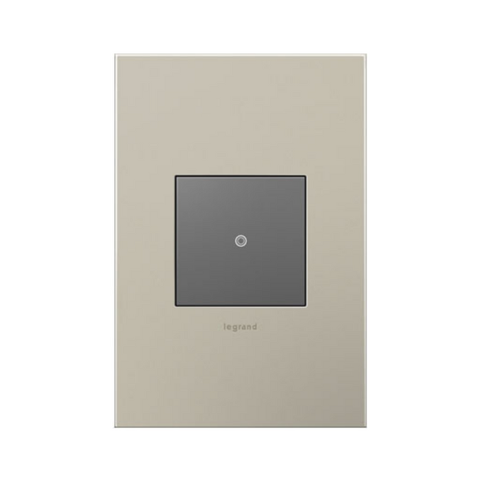 Adorne AWC Screwless Wall Plate, Satin Nickel - 1 Gang