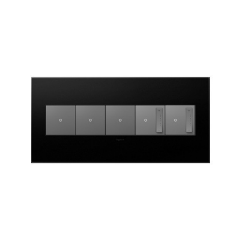 Adorne AWP Screwless Wall Plate with Microban, Graphite