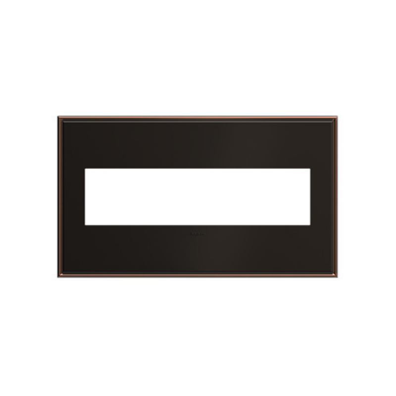 Adorne AWC Screwless Wall Plate, Oil-Rubbed Bronze - 4 Gang