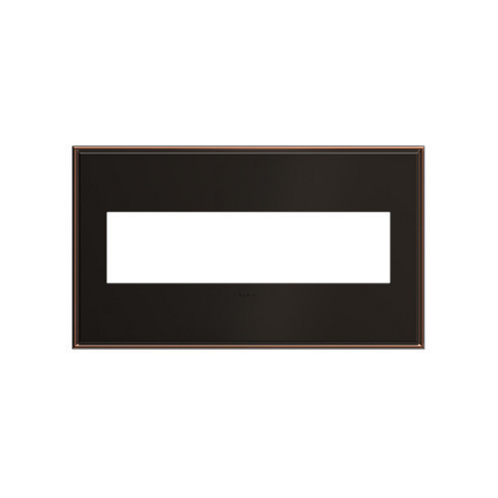 Adorne AWC Screwless Wall Plate, Oil-Rubbed Bronze - 4 Gang