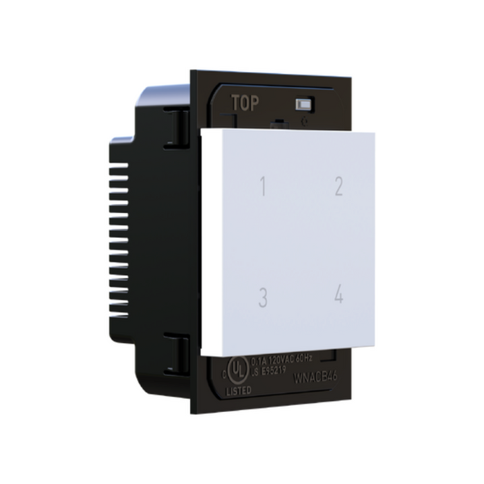 Adorne WNACB46 Wired Smart Scene Controller with Netatmo, SofTap, 120V, White