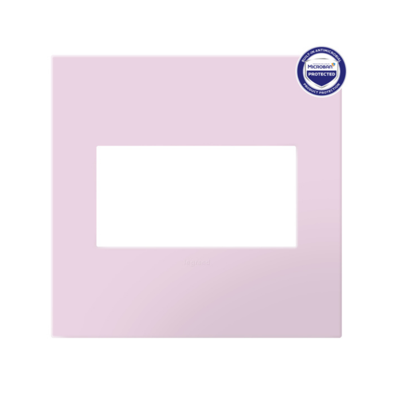 Adorne AWP Screwless Wall Plate with Microban, Rosa - 2 Gang