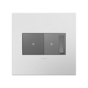 Adorne AWP Screwless Wall Plate with Microban, Matte White - 2 Gang