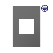 Adorne AWP Screwless Wall Plate with Microban, Magnesium - 1 Gang