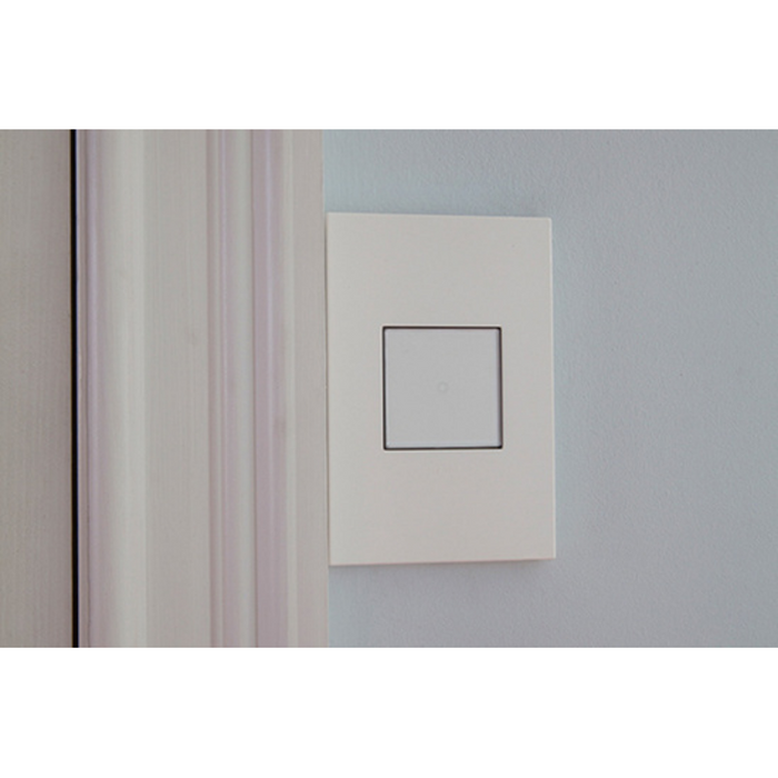 Adorne AWP Screwless Wall Plate with Microban, Gloss White on White