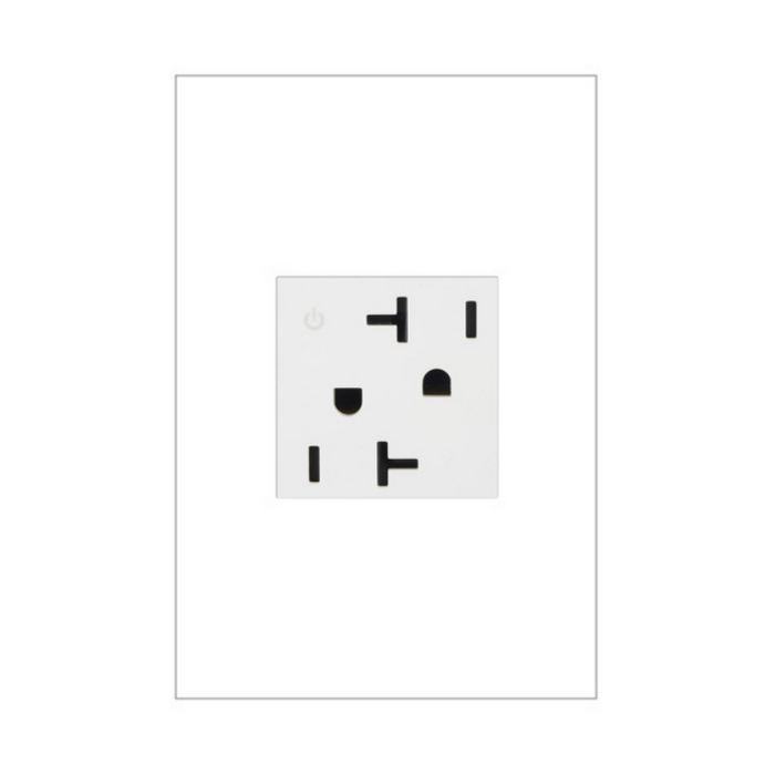 Adorne ARCD202 20A Tamper-Resistant Dual-Controlled Outlet, 125V - White