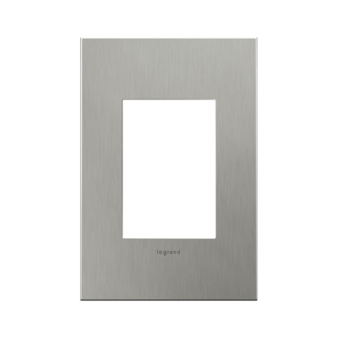 Adorne AWC Screwless Wall Plate, Brushed Stainless Steel - 1+ Gang