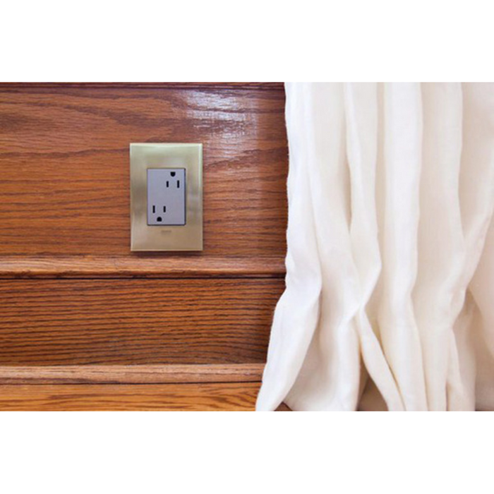 Adorne ARTR153 15A Dual Tamper-Resistant Plus-Size Outlet, 125V