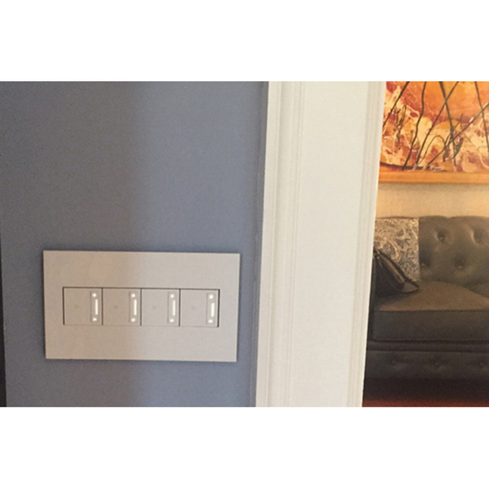 Adorne AWP Screwless Wall Plate with Microban, Gloss White on White