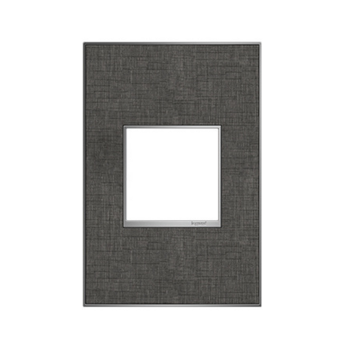Adorne AWM Screwless Wall Plate, Slate Linen - 1 Gang