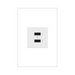 Adorne ARUSB2AA6 3.1A Ultra-Fast USB Type-A/A Outlet Module - White