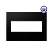 Adorne AWP Screwless Wall Plate with Microban, Graphite - 3 Gang