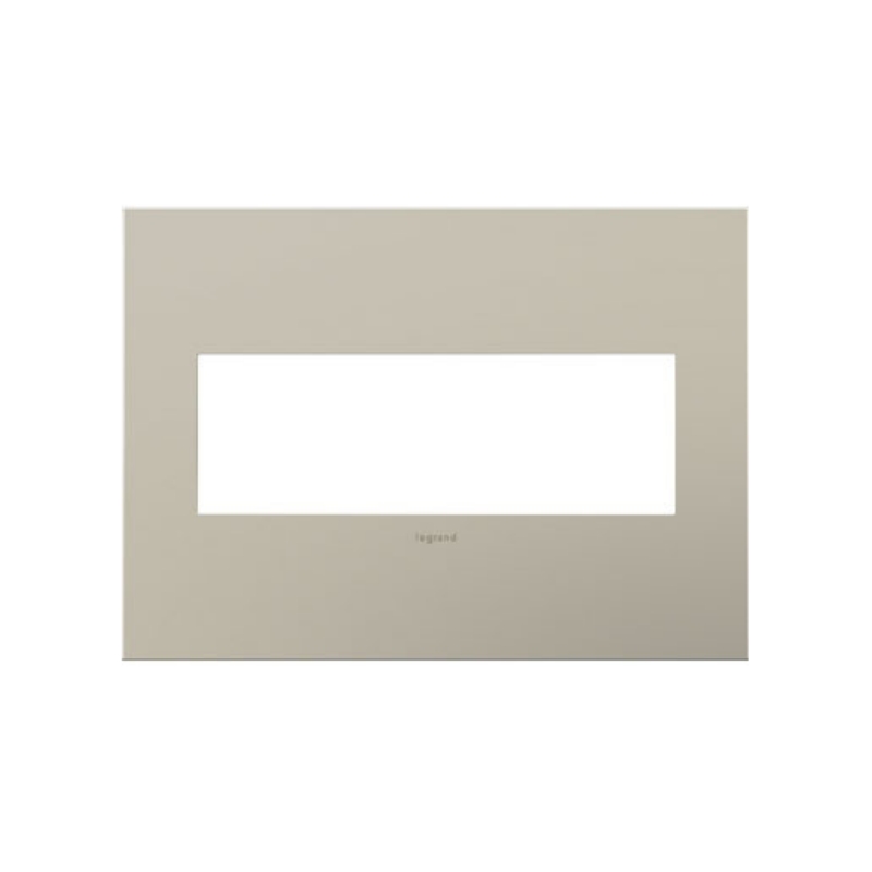 Adorne AWC Screwless Wall Plate, Satin Nickel - 3 Gang