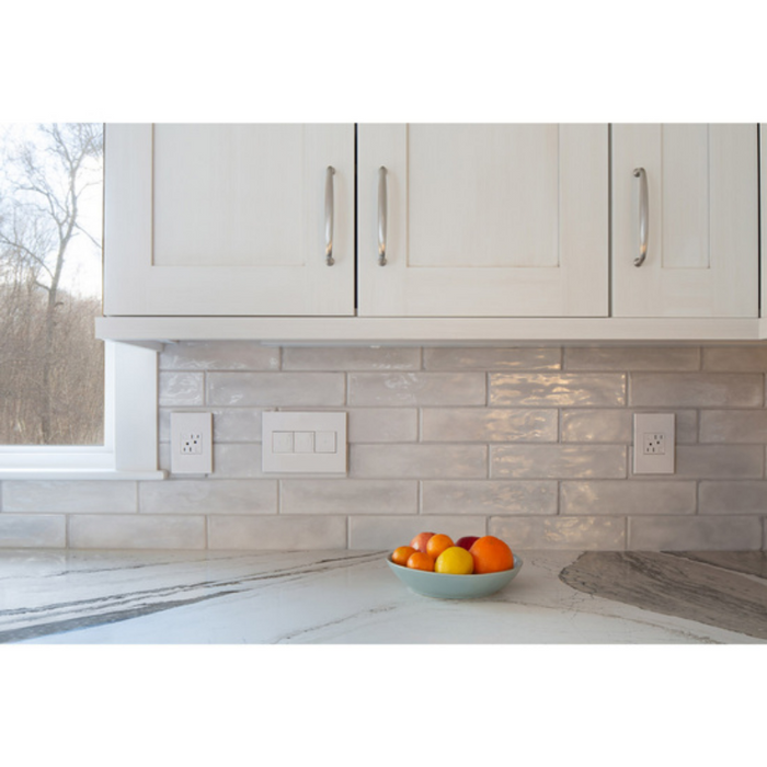 Adorne AWP Screwless Wall Plate with Microban, Gloss White