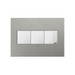 Adorne AWC Screwless Wall Plate, Brushed Stainless Steel - 3 Gang