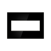 Adorne AWM Screwless Wall Plate, Mirror Black - 3 Gang