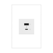 Adorne ARUSB2AC6 15W Ultra-Fast USB Type-A/C Outlet Module, 125V - White