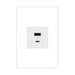 Adorne ARUSB2AC6 15W Ultra-Fast USB Type-A/C Outlet Module, 125V - White