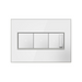 Adorne AWM Screwless Wall Plate, Mirror White on White - 3 Gang