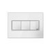 Adorne AWM Screwless Wall Plate, Mirror White - 3 Gang