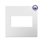 Adorne AWP Screwless Wall Plate with Microban, Matte White - 2 Gang