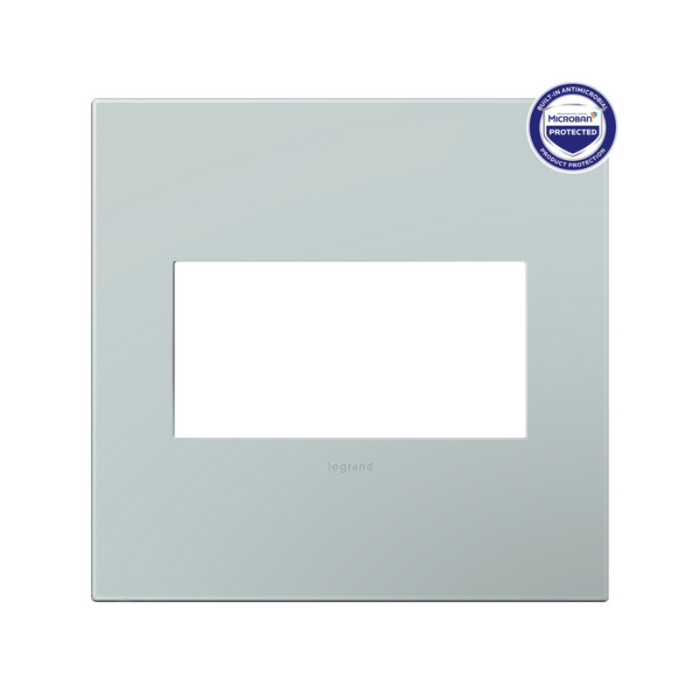 Adorne AWP Screwless Wall Plate with Microban, Pale Blue - 2 Gang