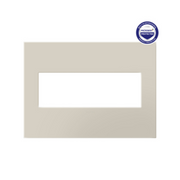 Adorne AWP Screwless Wall Plate with Microban, Oatmeal - 3 Gang