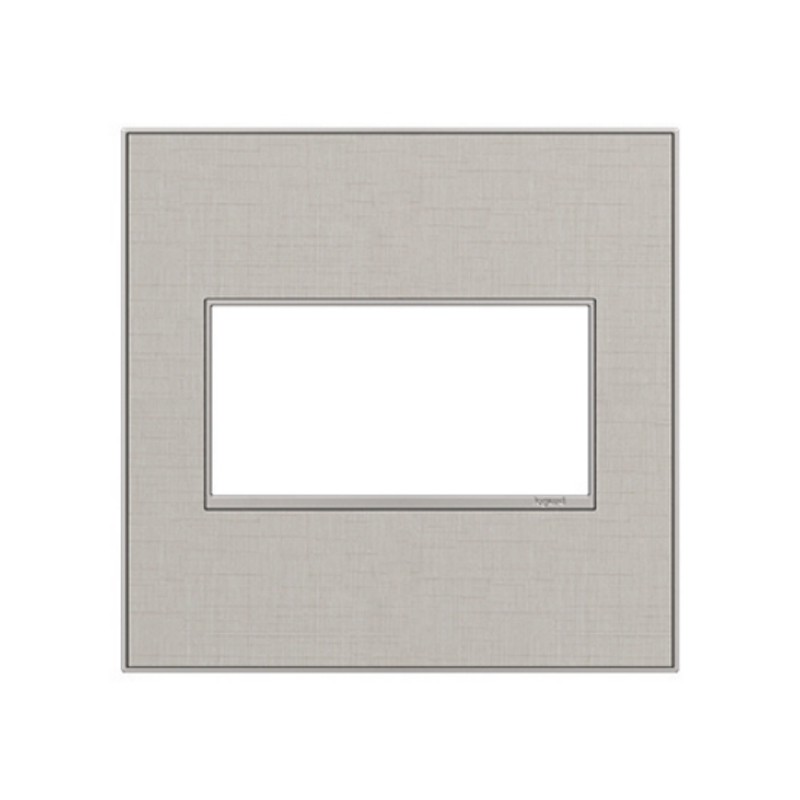 Adorne AWM Screwless Wall Plate, True Linen - 2 Gang