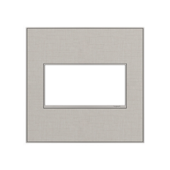 Adorne AWM Screwless Wall Plate, True Linen - 2 Gang