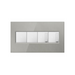 Adorne AWM Screwless Wall Plate, Brushed Stainless - 4 Gang