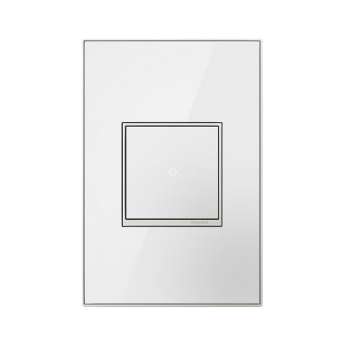Adorne AWM Screwless Wall Plate, Mirror White - 1 Gang
