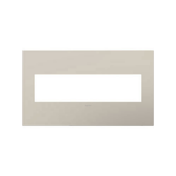 Adorne AWP Screwless Wall Plate with Microban, Greige - 4 Gang
