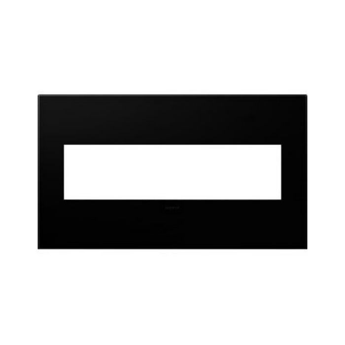 Adorne AWP Screwless Wall Plate, Black Ink - 4 Gang