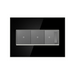 Adorne AWM Screwless Wall Plate, Mirror Black - 3 Gang