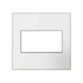 Adorne AWM Screwless Wall Plate, Mirror White on White - 2 Gang