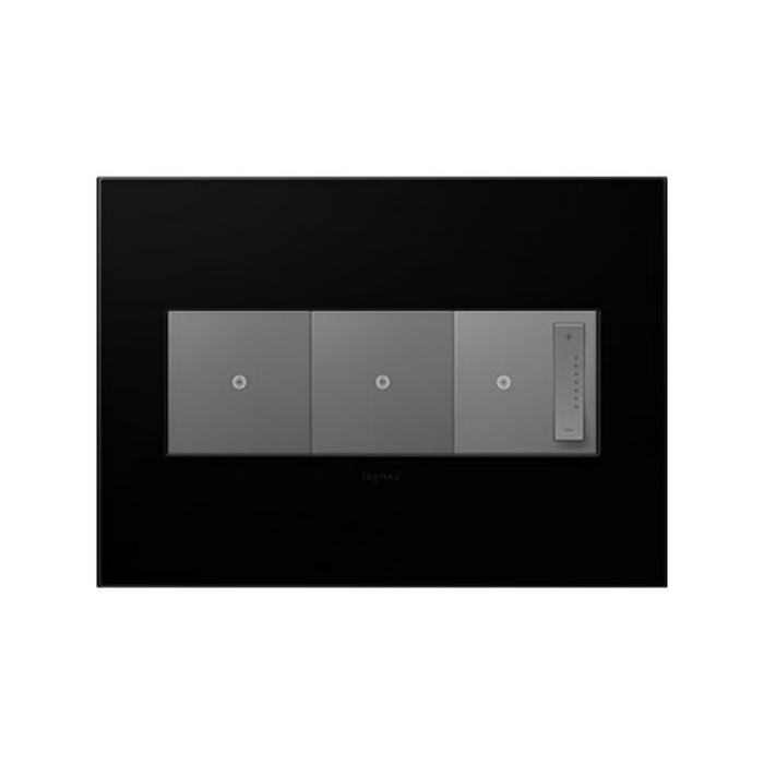 Adorne AWP Screwless Wall Plate, Black Ink - 3 Gang
