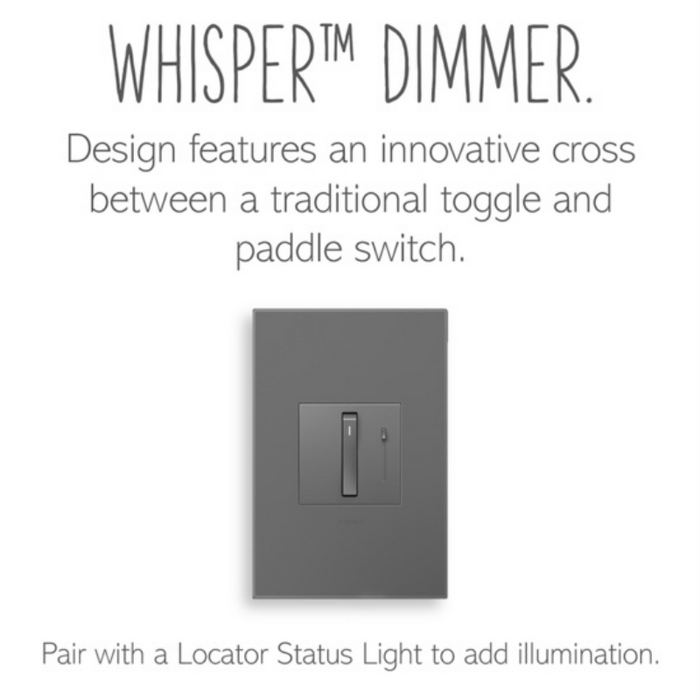 Adorne ADWR703TU Whisper Tru-Universal Dimmer with Microban, 120V