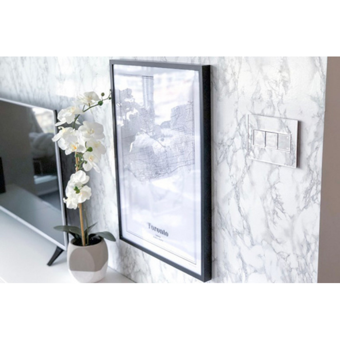 Adorne AWM Screwless Wall Plate, Custom with White Trim
