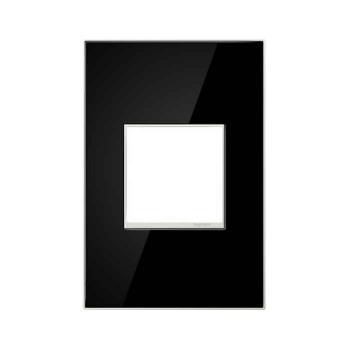Adorne AWM Screwless Wall Plate, Mirror Black - 1 Gang