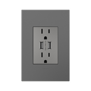 Adorne AWP Screwless Wall Plate with Microban, Magnesium - 1+ Gang