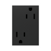 Adorne ARTR153 15A Dual Tamper-Resistant Plus-Size Outlet, 125V - Graphite