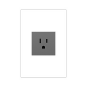 Adorne ARTR151 15A Single Tamper-Resistant Outlet, 125V - Magnesium
