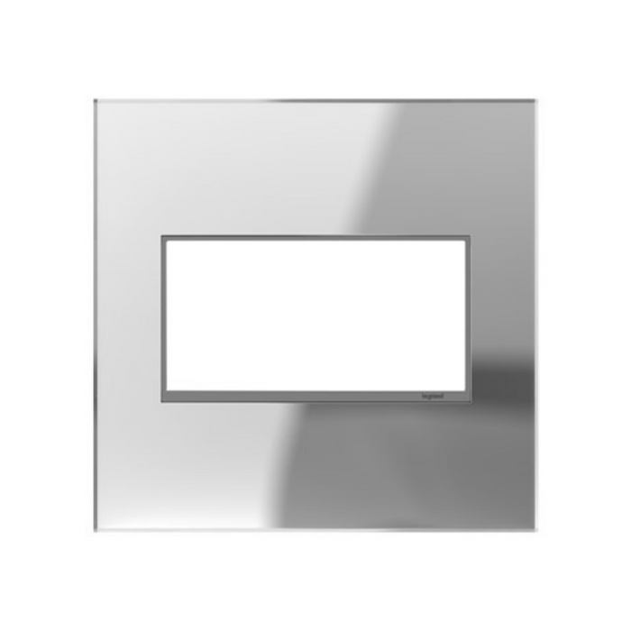 Adorne AWM Screwless Wall Plate, Mirror - 2 Gang